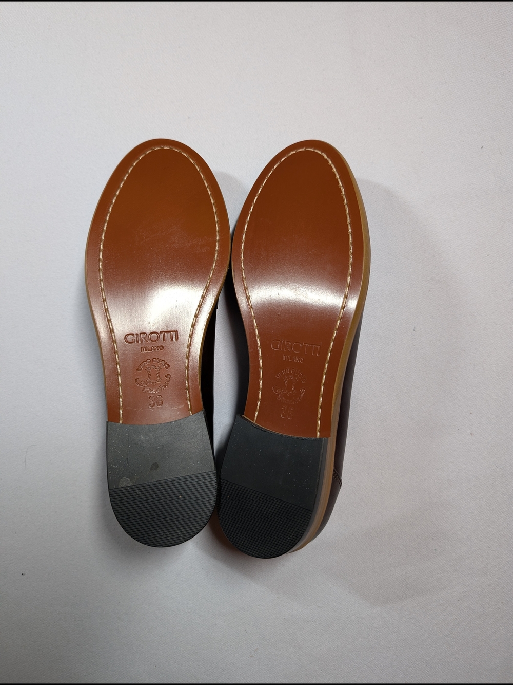 Giro Women's Dark Brown Leather Penny Loafers - Picture 4 of 5